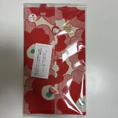 花柄×レッド　ボックスティッシュケース
