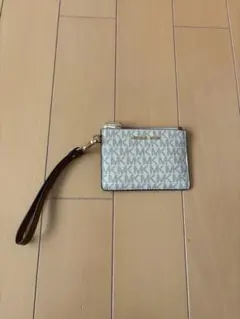 MICHAEL KORS コインケース ホワイト/ブラウン