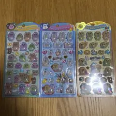 【正規品】うるちゅるポップシール　おぱんちゅうさぎ　んぽちゃむ　3枚セット