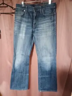 Gap プレミアムシリーズ良サイズ良色落ちストレートデニム インディゴブルー