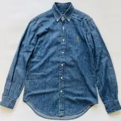 ラルフローレン デニムシャツ インディゴ ポニー刺繍