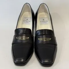 【LANVIN en Bleu】ブラック ビットローファーパンプス 22.5cm