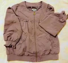 紫 140cm パーカー　ブルゾン　パープル　ジャンパー　ウインドブレーカー