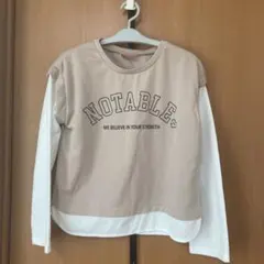 レイヤード風 トレーナー ベージュ 150