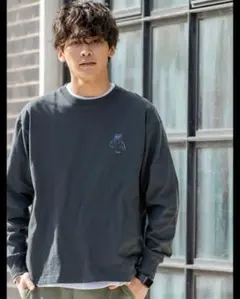 【coen】USAコットンベアイラストロングスリーブTシャツ M ユニセックス