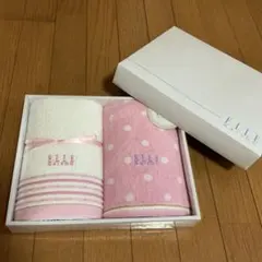 ELLE フェイスタオル2Pセット ピンク