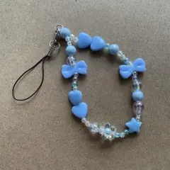 ビーズストラップ 携帯ストラップ ビーズキーホルダー 韓国 推し活 ハート