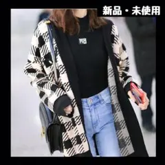 【匿名配送❣️】チェック柄 ニットカーディガン アウター 韓国ファッション