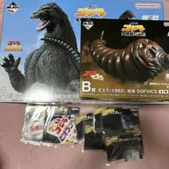 一番くじ ゴジラ 大怪獣列伝G A賞 ゴジラ(1991)、B賞モスラ(1992)