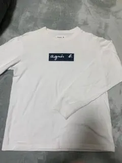 agnès b. ホワイト 長袖Tシャツ アダムエロペ