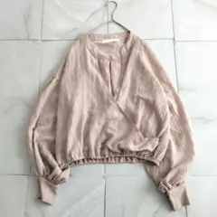 TODAYFUL カシュクールシフォンブラウス ベージュ　フリーサイズのサムネイル