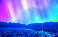 星空と湖の風景写真ポストカード3枚セット