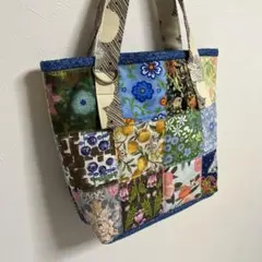 forest tile × lolo ブルー系 トートバッグ - メルカリ