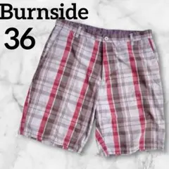 訳あり⭐️Burnside チェック柄ショートパンツ 36 ウエスト94