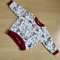 動物柄 トレーナー 90cm グレー 赤