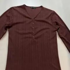 【MEN'S MELROSE】メンズメルローズ 長袖カットソー ボルドーサイズ3のサムネイル