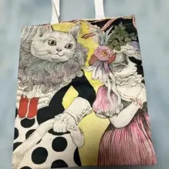 新品未使用❣️レディージェントルマンの猫ちゃん❣️イラスト トートバッグ