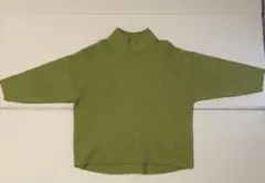 URBAN RESEARCH ITEMSオリーブグリーン リブ編み 長袖セーター