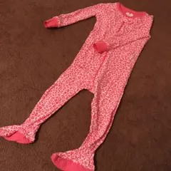 ピンク ヒョウ柄 ロンパース