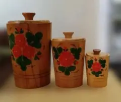 小物入れ　木製　蓋付き容器　マトリョーシカ　ロシア雑貨　アンティーク ブロックの箱 マトリョーシカ風 - メルカリ