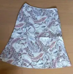 ペイズリー柄 フレアスカート