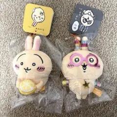 お顔厳選　ちいかわ　光る!!輪っかをつけたうさぎマスコット　他1点　2点セット