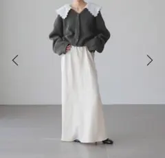 Lowrysfarm ストレッチサテンスカート