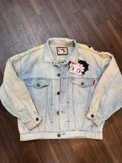 90s ベティブープ デニムジャケット ビッグプリント 古着 ヴィンテージ 希少のサムネイル