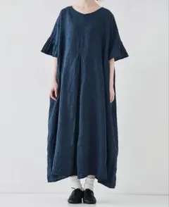 nest Robe】 リネンインディゴグレンチェック 2WAYドレス - メルカリ
