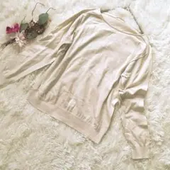 I.T.S international ベージュ 長袖Tシャツ M ゆったり