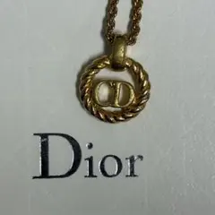 クリスチャン　ディオール　ネックレス　CD　サークル　ゴールド　ビンテージ