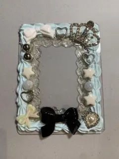 ホイップデコ　水色 リボン付き