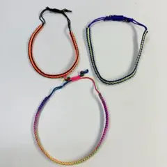 【未使用】ブレスレット　カラフルミサンガ　3点 まとめ商品