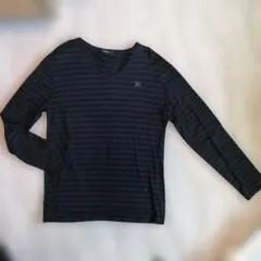 Burberry Black Label ブラックストライプ 長袖カットソー L