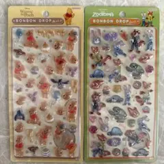 ボンボンドロップシール　くまのプーさん ズートピア （ディズニー）正規品