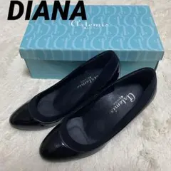 Artemis by DIANA ブラックパンプス 23.0 エナメルスエード