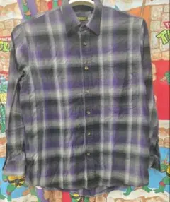 80s OSHKOSH オンブレチェック ネルシャツ カートコバーン Lのサムネイル