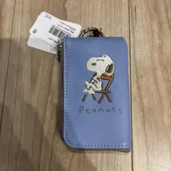 スヌーピー キーケース＆定期入れ リール付きキー＆パスポーチ