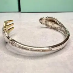 Tiffany&Co. フォーク バングル スターリング　金装　箱付【再入荷】