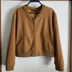 美品☆EMODA ☆ブラウン ジップアップジャケットのサムネイル