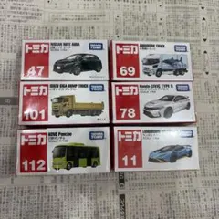⑤トミカ 6台セット まとめ売りのサムネイル