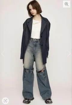 SLY J/W KNEE DENIM 바지