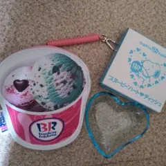 サーティワンパスケースポーチとスヌーピーハートディッシュ