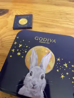 GODIVA 空き缶 うさぎデザイン