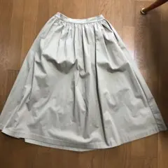 UNIQLOコットンギャザースカートベージュ