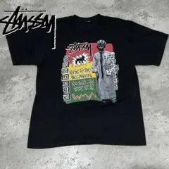 【XL】stussy ラスタマン フォト Tシャツ XL 黒 90s00s