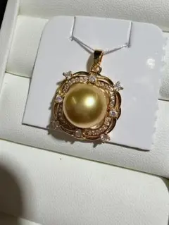 本真珠南洋白蝶真珠　茶金10.9㍉s925ペンダントBEN1062 本真珠南洋白蝶真珠 茶金10.9㍉s925ペンダントBEN1062 - メルカリ