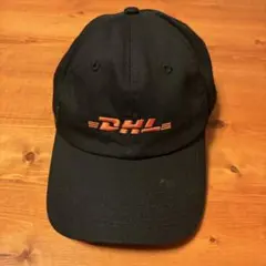 DHL ロゴ刺繍 キャップ ブラック／オレンジ subfkelisty