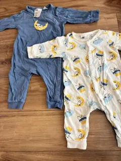 H&M スヌーピー ロンパース 2点セット