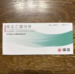 【匿名発送】東急 株主ご優待券（500株以上）